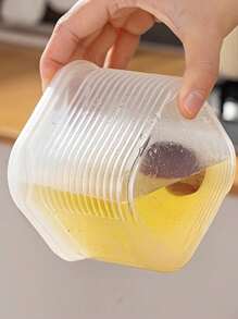 7pcs Freezer Food Storage Containers Set With Lids - Leak-Proof, PP Plastic Material, Stackable, Suitable For Meat, Fruits And Vegetables - Essential Kitchen Organization - Clear - View 4