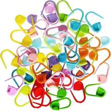 Colorful Knitting Stitch Markers Crochet Hooks, Knitting Needle Accessories, Knitting Row Counter, DIY Craft Plastic Needles, Sewing Supplies - Multicolor - View 10