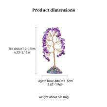 1pc Natural Crystal Tree Geode Specimen, Chakra Healing Crystals For Home/Office Decor