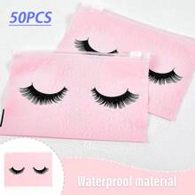 10/20/50 Stück wiederverwendbare Luxus Wimpern Aufbewahrungstaschen - Kosmetiktaschen mit Kordelzug, reisegrößen, wasserdicht, Make-up Organizer, Kulturtasche für Frauen - perfekt für Make-up Utensilien und Accessoires