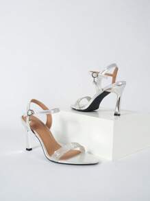 2025 夏季时尚女士高跟凉鞋 - 新款时尚优雅带扣高跟凉鞋