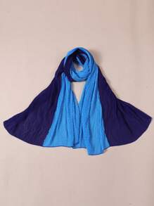 1pc Casual Polyester Gradient Fuzzy Scarf, Easy Wear Versatile - A - View 6