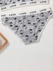 Sanrio Bragas elásticas tipo culote de una sola pieza con diseño de  y LOVE para damas - Ver 9