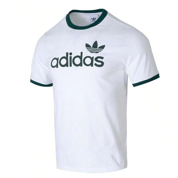 Adidas Originals Camiseta de manga corta sencilla para hombres, camiseta deportiva y casual cómoda y transpirable con estampado de trébol de tres hojas JC8371