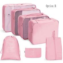 7 Stück Packtaschen für Reisen, Koffertaschen-Organizer für Kleidung, Schuhe, Unterwäsche, geeignet für Geschäftsreisen, Urlaubsreisen, Reiseaccessoires, Urlaubsaccessoires