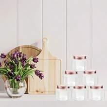 36pcs 3oz/100ml Clear Plastic Jars With Lids, Hexagonal Wide Mouth Yogurt, Jelly Jars