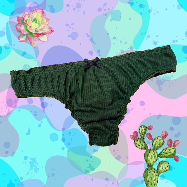 Tanga tela fresca holanes verde para mujer