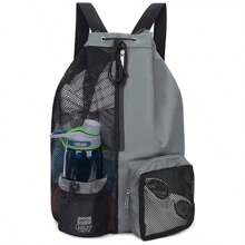 Swimming Bag, Mesh Drawstring Backpack With Wet Pocket, Beach Bag, Gym Workout Gear Bag, Sports Storage Tote, Handbag & Shoulder Bag