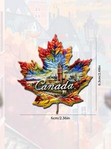 1pc Nam châm tủ lạnh Bắc Mỹ Canada, Quà lưu niệm sáng tạo Quốc hoa Canada Lá phong đỏ Phong cảnh Trang trí nhà - Nhiều màu - Xem 13