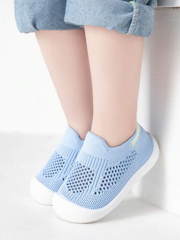 1 Par de zapatos de bebé/niño pequeño de unicolor con diseño, adecuados para primavera/verano, para niños y niñas de 0 a 3 años de edad, zapatos para gatear
