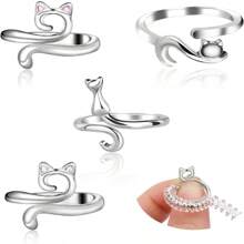 钩针环、可调节针织张力环、手指顶针、猫爪针织针尖、快速针织钩配件，适合作为送给母亲和祖母的礼物 - 彩色 - 查看 7