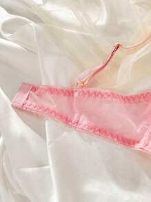 性感内衣1套黑色小刺绣情趣内衣套装