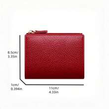 1 pieza Monedero con cremallera y ventana para tarjeta de identificación, billetera multifuncional para mujer, billetera mini, monedero, billetera para tarjetas
