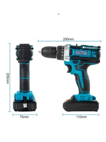 Taladro de impacto y controlador inalámbrico de ión de litio de 21V máx. - Poderoso sin escobillas, kit de herramientas eléctricas con 1 batería y cargador, 24 accesorios y bolsa de herramientas para tareas de mejora y reparación del hogar sin esfuerzo, alta torsión 35 velocidades ajustables