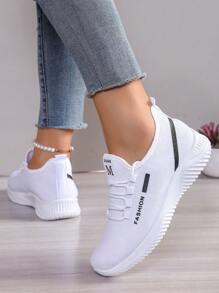 Women's Summer Breathable Mesh Sneakers, Anti-Slip Soft Sole Comfortable Athletic Walking Shoes, Lightweight Running Shoes, Versatile For Spring And Autumn