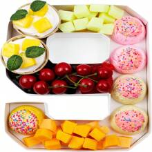 1pc 0-9 Numeric Shaped Reusable Dessert Display Plate, 26 Alphabet A-Z Shaped Tray, Suitable For Filling With Sweets, Cakes, Chocolates, Fruits, Ideal For Graduation Ceremony, Birthday Party, Bachelor Party, Wedding Anniversary, Various Holiday Table Decor