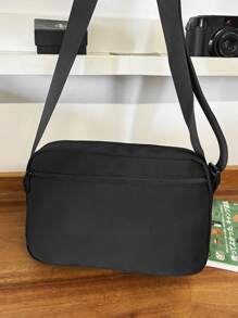 Couples Shoulder Bag, Multi-Pocket Shoulder Bag, Men's Shoulder Bag, Casual Sling Bag, Nylon, Square Bag College Bag Sling Bag