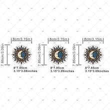 Patchs célestes mystiques à motif d'équilibre soleil et lune, autocollants thermocollants pour t-shirts, sweat-shirts, jeans, sacs, accessoires vestimentaires, masques, jeans et sacs à dos, chapeaux, oreillers, lavables et durables. 1/2/3 pièces