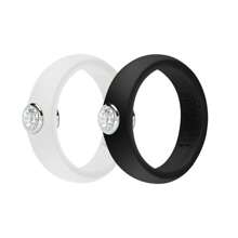 OVERSIZE 4-12 Silicone Rhinestone Ring For Men And Women Silicone Diamond Rings - Women's Wedding Engagement Rubber Band - Black - View 3