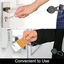 1pc Retractable Heavy-Duty Keychain With Laser Gray ID Card Holder, Cushioned Steel Cable Snap Hook, Outdoor Camping Fishing Backpack Key Chain