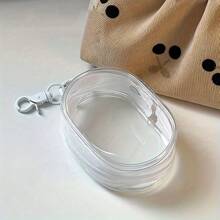 Mini Przezroczyste Etui Zapinane Na Zamek Z Breloczkiem, Wielofunkcyjne Słuchawki, Pudełko Do Przechowywania Ładowarki, Akcesoria Podróżne Do Kluczy, Szminki, Przechowywanie Biżuterii, Przedmioty Nie Dołączone Prezenty Kobiety Dziewczyny