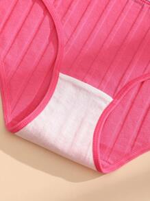 8件装女士低腰罗纹棉质三角内裤性感无缝三角裤字母腰带内衣舒适透气运动内衣 - 彩色 - 查看 10