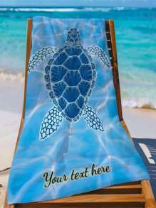 Multiple Sizes Are Available For Selection, Individually Packaged, Featuring Classic Cartoon Characters And The Pattern Of A Little Turtle Jumping On The Water Surface. The Style Is Cute, Highly Absorbent, Lightweight, And Very Suitable For Outdoor Sports Use. This Classic Custom Beach Towel Can Be Customized With Text To Express Desire Or Love, Making It The Perfect Gift For Family And Friends - Multicolor - View 4