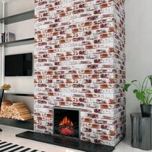 1 卷复古红砖图案粘性接触纸 17.7 英寸 X 39.3/118.1/196.8 英寸防水可移动客厅厨房墙壁卧室宿舍家具翻新秋季美学壁纸房间装饰家居装饰墙壁装饰浴室装饰卧室装饰房间装饰用品客厅装饰家居装饰客厅墙壁艺术墙纸贴纸墙贴墙贴