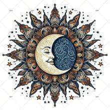 Patchs célestes mystiques à motif d'équilibre soleil et lune, autocollants thermocollants pour t-shirts, sweat-shirts, jeans, sacs, accessoires vestimentaires, masques, jeans et sacs à dos, chapeaux, oreillers, lavables et durables. 1/2/3 pièces