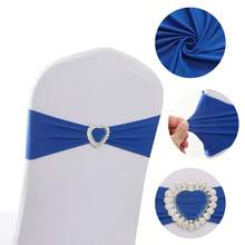 30/10/1 Pieces Of Spandex Elastic Chair With Bow Tie For Wedding Reception - Universal Elastic Chair Cover Strap, Buckle Slider Suitable For Decorating Chair Waistband, Birthday Party, Wedding Party, On-Site Chair Backrest Decoration And Fixation For Banquets, Parties, Hotel Events