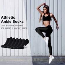 2020 June 12 Women's Sports Ankle Socks, Breathable Low-Cut Running Socks, Cushioned Moisture-Wicking, Suitable For Sports And Travel - Multicolor - View 7