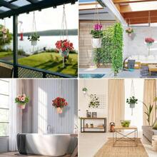 5pcs/10pcs Plant Hanging Hooks, Tassel Plant Hanging Hooks For Hanging Indoor Plant Pots, Plant Bracket Baskets With Jute Ropes, Suitable For Indoor & Outdoor Garden Home Decor - Natural Color - View 6