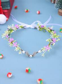 1pc Retro Nature-Inspired Handmade Woven PE (Polyethylene) Headpiece Accessory - Multicolor - View 4