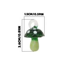 2pcs/Set Random Mori Style Colorful Handmade Glass Mushroom Pendant Decor Bead Set, Suitable For DIY Bracelets, Necklaces, Earrings, Phone Chains, Pendants & Jewelry Making - Multicolor - View 8