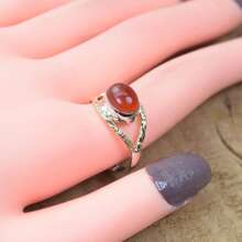 925 Sterling Silver And Brass Onyx Gemstone Jewelry Ring ~ December Month Birthstone ~ Natural Crystal Gemstone Ring ~ Gift For Valentine Day - 瑪瑙 - 查看 2