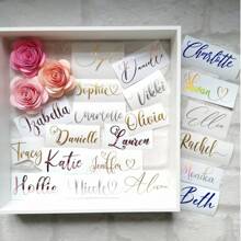 Personalized Name Vinyl Decal Custom Name Stickers Wine Glass Decal Bridal Party Decal Vinyl Lettering, Customized Name Decals, Custom 3-6 Inch Personalized Text, 1/3/5pcs Can Customize Different Texts, Name Sticker, DIY Gifts, Valentine's Day Gift, Gift For Her, Gift For Him, Gift For Mum, Gift For Friends, Home Decor, Decoration, Personalized Gift - Multicolor - View 2