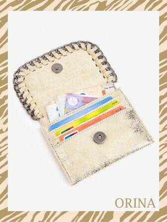 Modny spersonalizowany Y2K krótki wielofunkcyjny minimalistyczny portfel na karty z łańcuszkiem w stylu rockowym, potwierdzony przez kupujących Colina Li, Jane Jin i Kristen Zhan, brak naruszenia, prosimy o nieodrzucanie