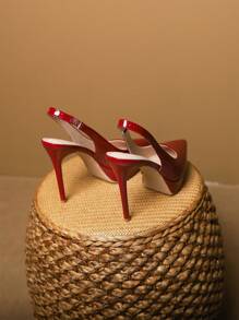 New Fashion High Heels Women's Shoes With Waterproof Platform, Pointed Toe And Hollow Out Design