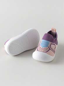 1双时尚幼儿鞋，透气网面婴儿学步鞋，适合春夏穿着，新款 - 紫色 - 查看 4