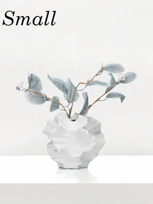 Jarrón con textura ondulada y diseño curvilineo orgánico - Decoración multifuncional para estante, para botánica seca y sistema de sujeción de libros | Escultura minimalista moderna de sobremesa con líneas arquitectónicas | Recipiente de exhibición de doble propósito para un estilo interior creativo (sin flores incluidas)