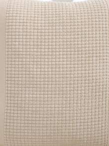 Miater 1 pieza Funda de cojín decorativa de terciopelo con rayas y patchwork, efecto de lino