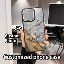 Custom Photo Photo Phone Case Compatible With Iphone 11 12 13 14 15 16 Pro Max XS XR XSMAX Create Your Own Personalized Photos With Custom Photos, Beautiful Souvenir Photo Custom Design - Black - View 1