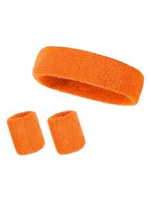 3-Piece Solid Color Polyester Sports Wristband And Headband - Breathable All Season Polyester Knit, 2pcs Wrist Guard, 1pc Headband Sweat Band, Sweat Proof Portable, Suitable For Basketball, Badminton, Tennis, Baseball, Hiking Sports Accessories, Unisex