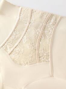 High-Waist Lace Postpartum Control Pants, Waist Trainer Smoothing Tummy Shaping Briefs For Women - Apricot - View 6