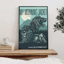 1 件我的早晨夹克海报装饰画海报墙艺术客厅海报卧室画流行无框