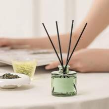 1pc, 50ML Air Freshener With 5pcs Fragrance Sticks, Suitable For Bathroom Deodorizer, Bedroom Fragrance, Home Decor, Glass Bottle, Rectangular, Feather-Free, Long-Lasting Fragrance Essential Oil, Ideal For Eliminating Odors, Valentine's Day Gift, Aromatherapy, Diffuser, Home Fragrance, House Freshener - Multicolor - View 8