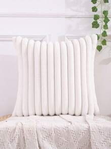 1pc Vỏ đệm màu rắn không có chất làm đầy - trắng - Xem 18