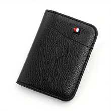 Men's Ultra Thin Minimalist PU Leather Credit Card Wallet - Soft PU Fashionable Slim ID & Card Holder For Men Wallet Mini Wallet Purse Wallet - Black - View 20