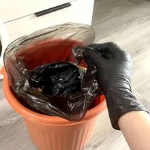 20 件装黑色丁腈手套一次性丁腈手套指甲染发家用洗碗和清洁工具 L/XL - 彩色 - 查看 7