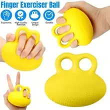 One PU Grip Ball, High Elasticity Hand Strength Training Model, Egg-Shaped Grip Ball Stress Fidgets - Multicolor - View 1